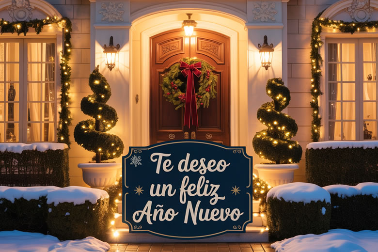 Feliz Año Nuevo 2026 Imágenes con Frases Cortos para Felicitar