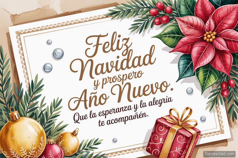Feliz Navidad y Prospero Año Nuevo 2026 palabras bonitas para saludar