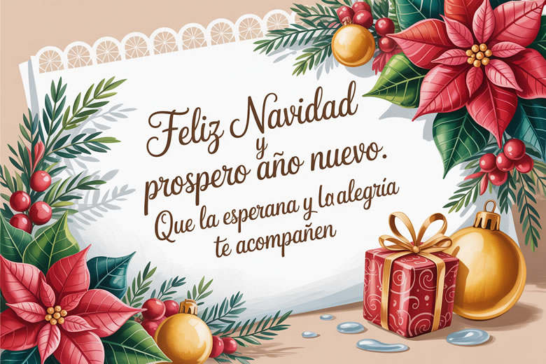 Imágenes con palabras bonitas de Feliz Navidad para Felicitar