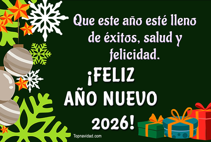 Imágenes con palabras bonitas de feliz año nuevo 2026