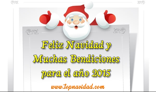 Feliz navidad y bendiciones para el año 2015