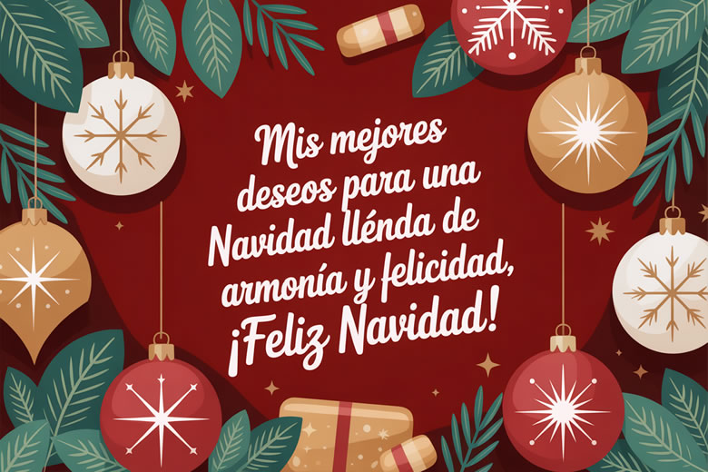 Frases cortos de Feliz Navidad para dedicar