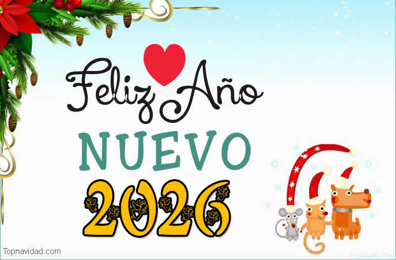 Tarjetas Postales de Feliz Año Nuevo 2026 para Felicitar
