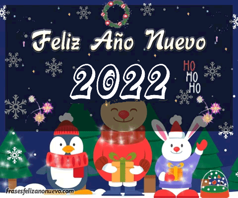Imágenes y Frases de Feliz Año Nuevo 2022 Animado