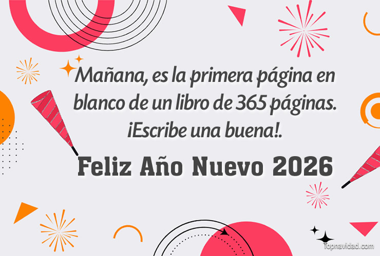 Tarjetas Bonitas de Feliz Año Nuevo 2026 para compartir