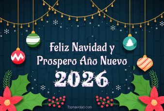 Tarjetas de Feliz Navidad y Prospero Año Nuevo 2026
