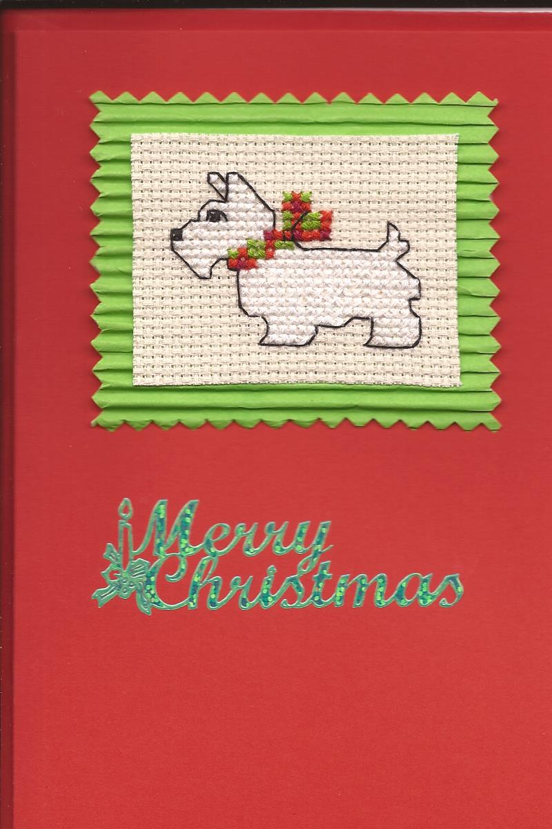 Tarjetas de Navidad con decoración de perrito