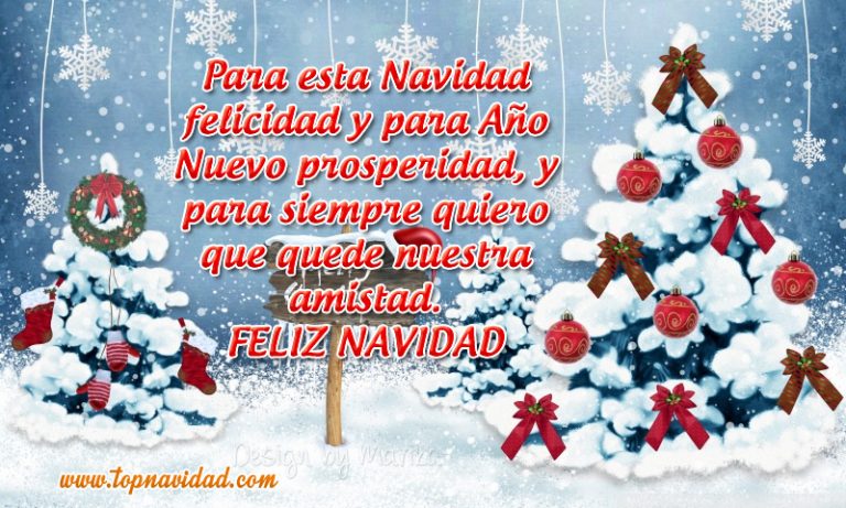 Tarjetas con Frases de Navidad para Amistades - Imágenes de Navidad y