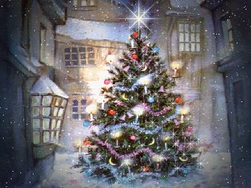 Árbol de Navidad con Luces - Imágenes con Movimiento
